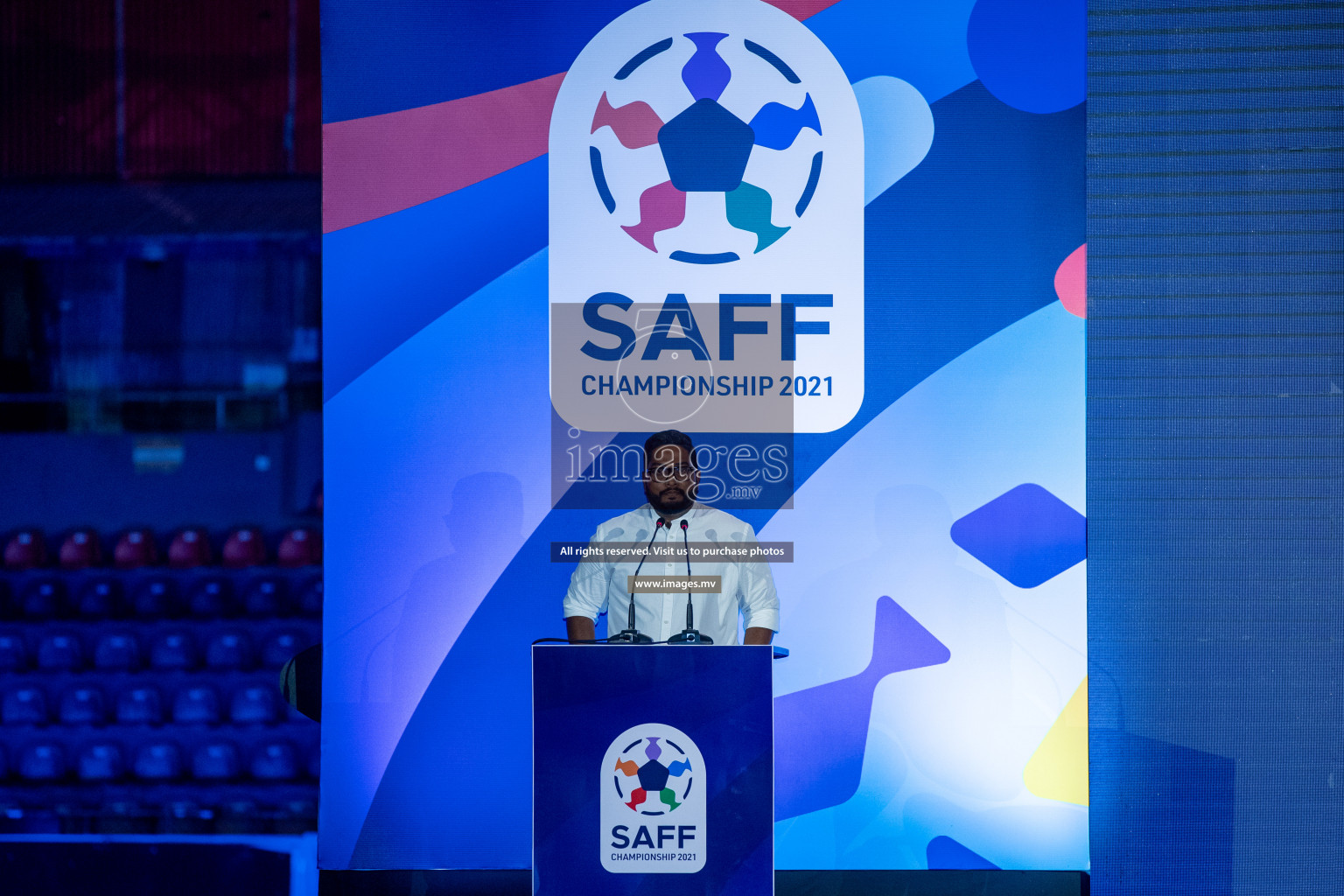 SAFF Championship 2021 Launching event was held in National Stadium, Male', Maldives on Sunday, 12th September 2021. Photos: Ismail Thoriq / images.mv