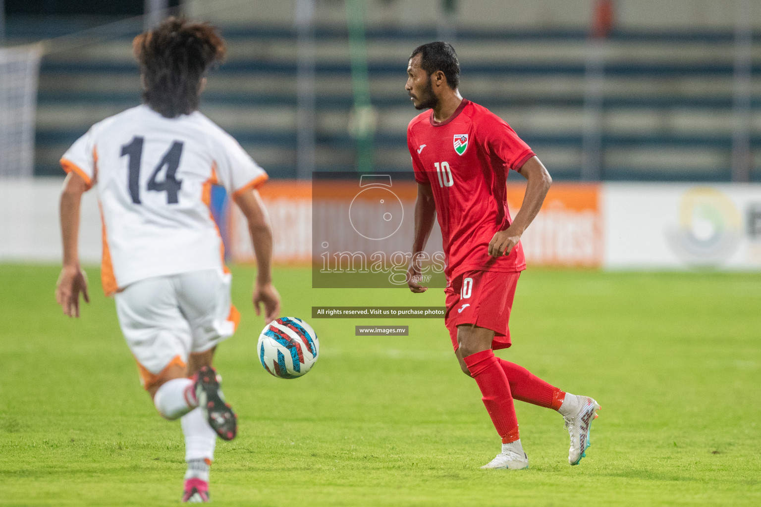 Maldives vs Bhutan in SAFF Championship 2023 held in Sree Kanteerava Stadium, Bengaluru, India, on Wednesday, 22nd June 2023. Photos: Nausham Waheed / images.mv