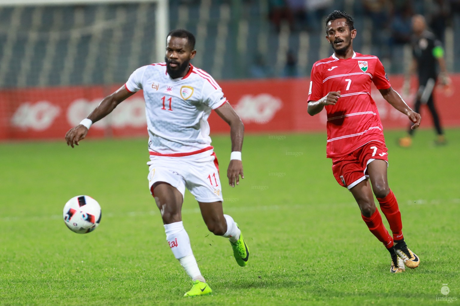 Asian Cup Qualifier between Maldives and Oman in National Stadium, on 10 October 2017 Male' Maldives. ( Images.mv Photo: Ismail Thoriq )