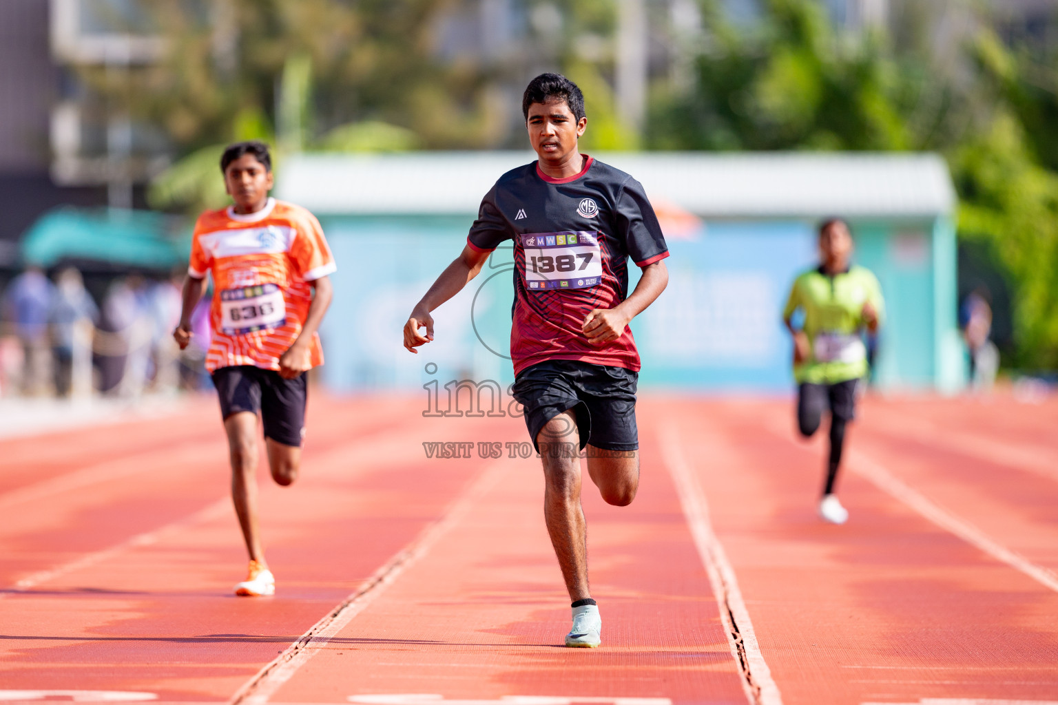 Day 3 of MWSC Interschool Athletics Championships 2024 held in Hulhumale Running Track, Hulhumale, Maldives on Monday, 11th November 2024. 
Photos by: Hassan Simah / Images.mv