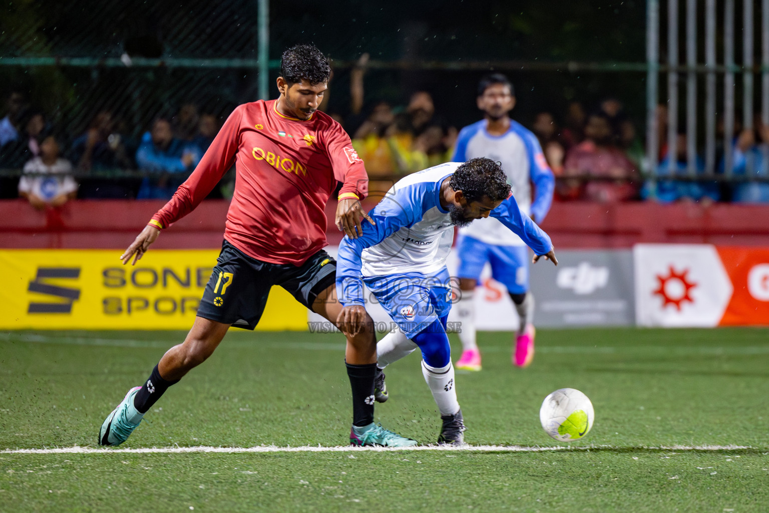 Dh. Kudahuvadhoo VS N. Kendhikulhudhoo in Round of 16 on Day 40 of Golden Futsal Challenge 2024 which was held on Tuesday, 27th February 2024, in Hulhumale', Maldives Photos: Hassan Simah / images.mv