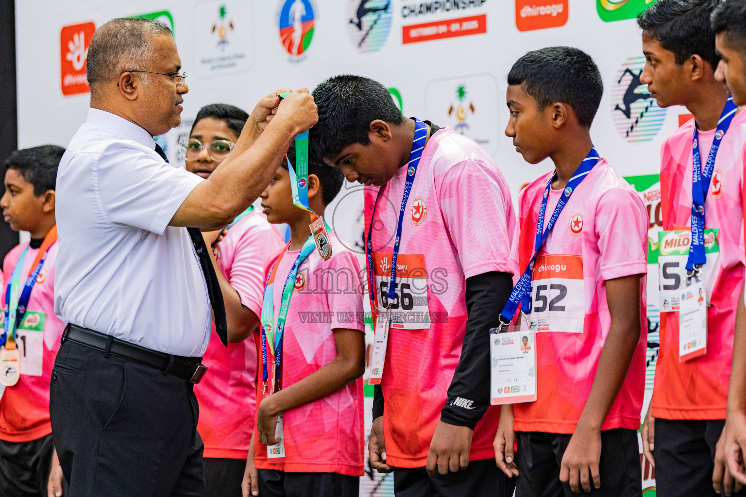 Day 6 of Inter-school Athletics Championship 2025 held in Ekuveni Synthetic Track, Male', Maldives on Sunday, 12th October 2025. Photos by: Areef Adam / Images.mv