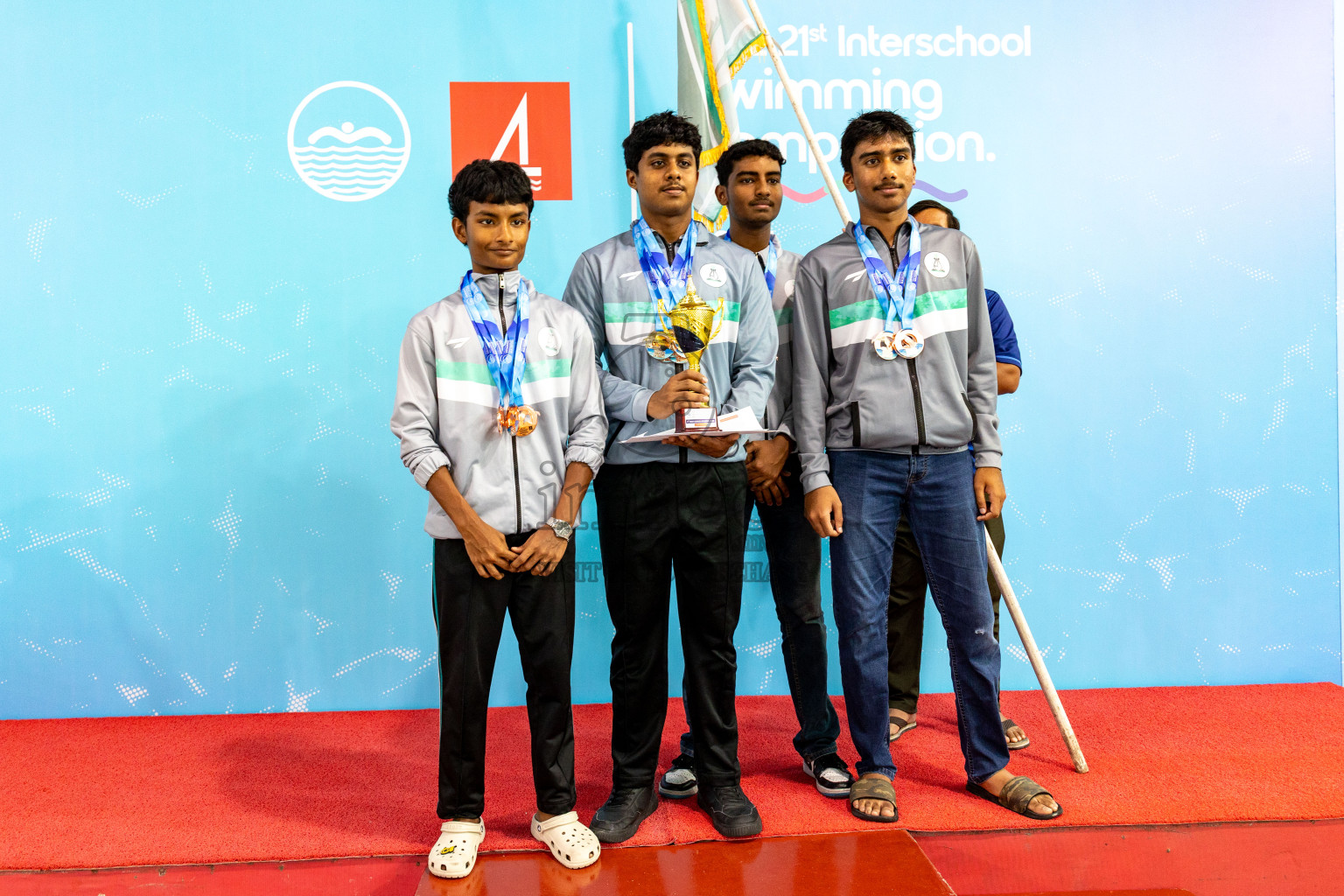 Closing Ceremony of BML 21st Interschool Swimming Competition 2025 .was held in Hulhumale' Swimming Pool, Hulhumale', Maldives on Saturday, 18th October 2025. 
Photos: Hassan Simah / images.mv