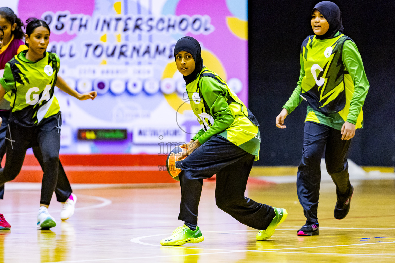 Day 3 of 25th Inter-School Netball Tournament was held in Social Center at Male', Maldives on Sunday, 11th August 2024. Photos: Nausham Waheed / images.mv