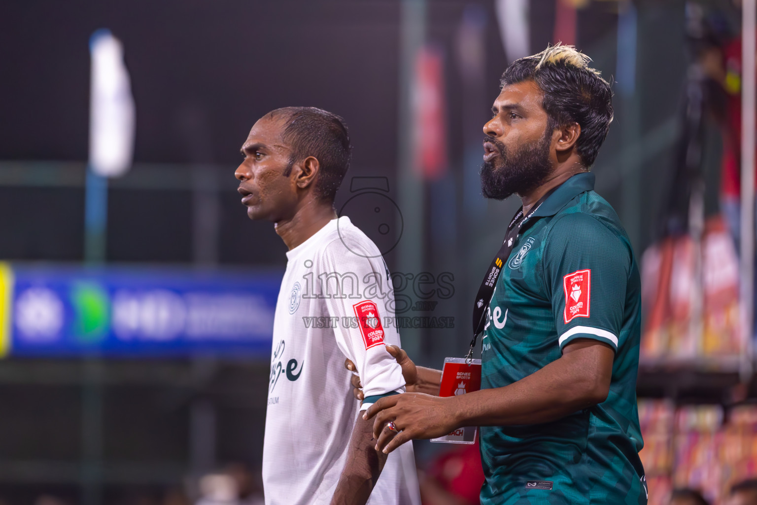 L Maabaidhoo vs L Gan in Day 16 of Golden Futsal Challenge 2024 was held on Tuesday, 30th January 2024, in Hulhumale', Maldives Photos: Ismail Thoriq / images.mv