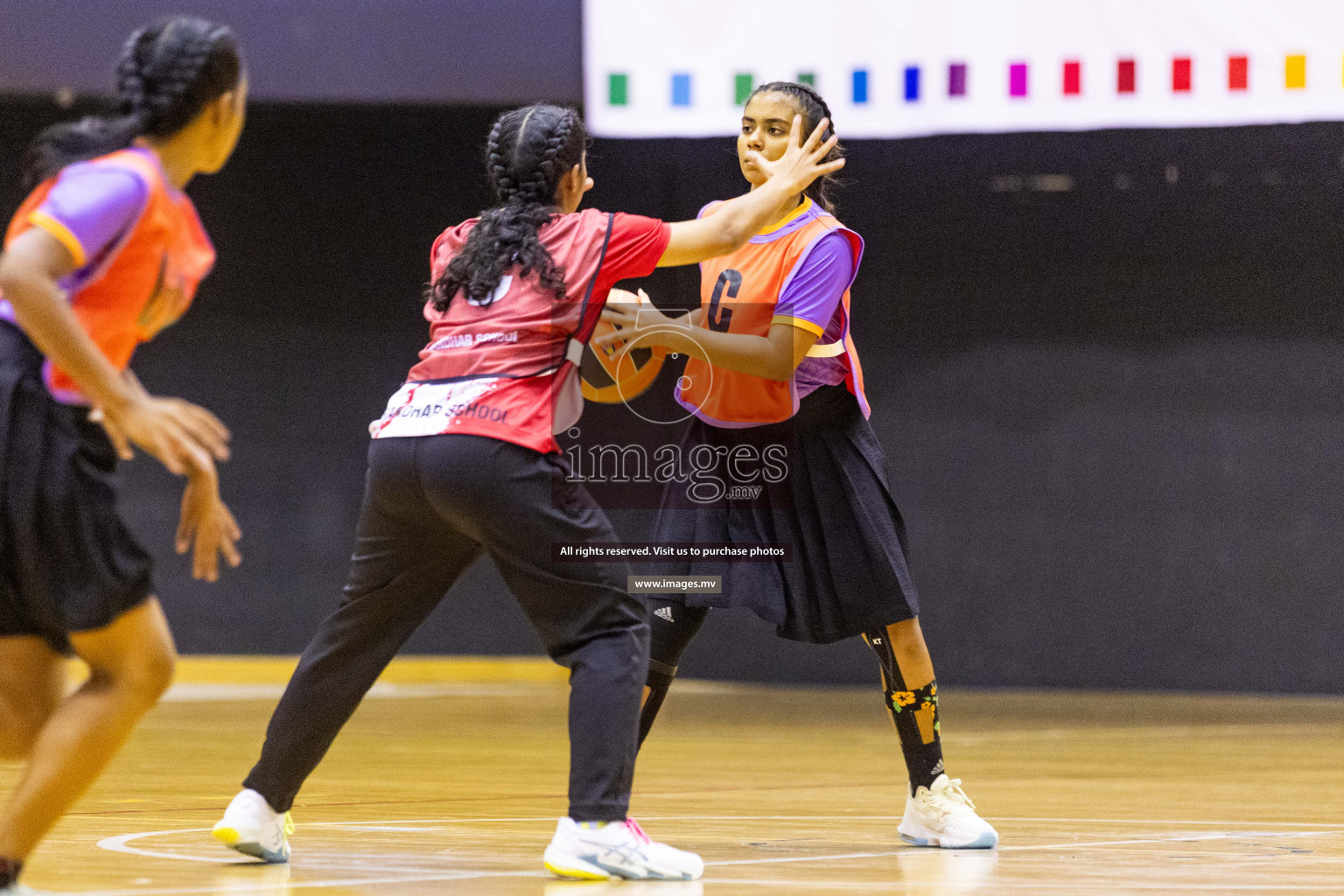 Final of 24th Interschool Netball Tournament 2023 was held in Social Center, Male', Maldives on 7th November 2023. Photos: Nausham Waheed / images.mv