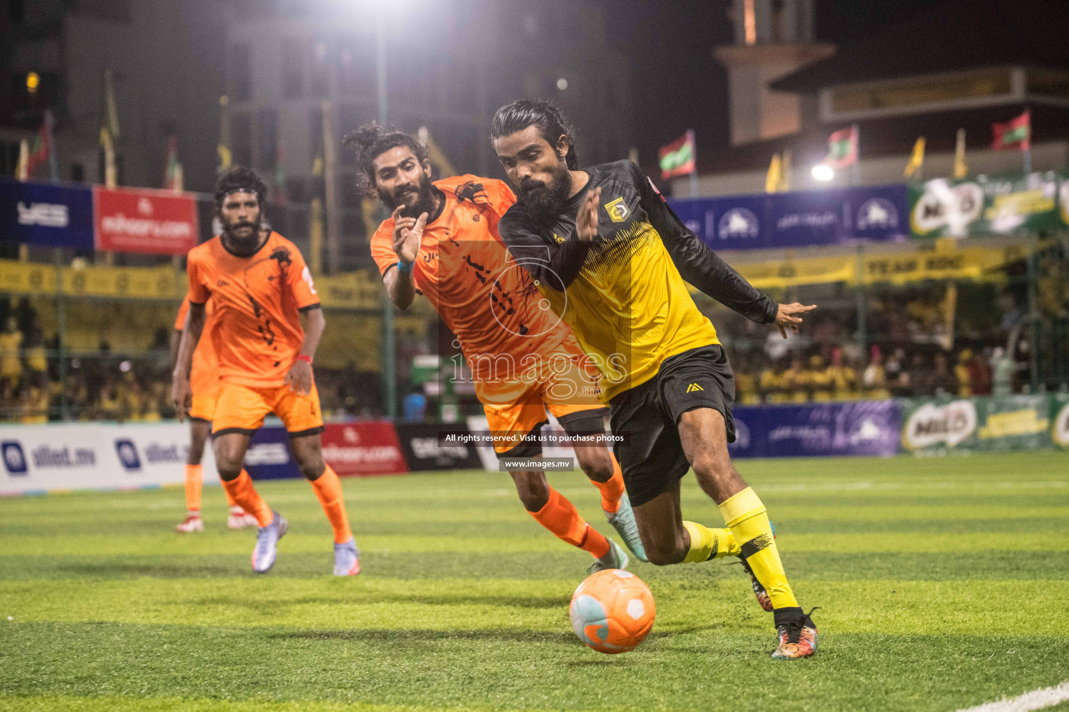 RRC Vs FSM in the Semi Finals of Club Maldives 2021 held in Hulhumale, Maldives on 19 December 2021. Photos: Nausham Waheed / images.mv