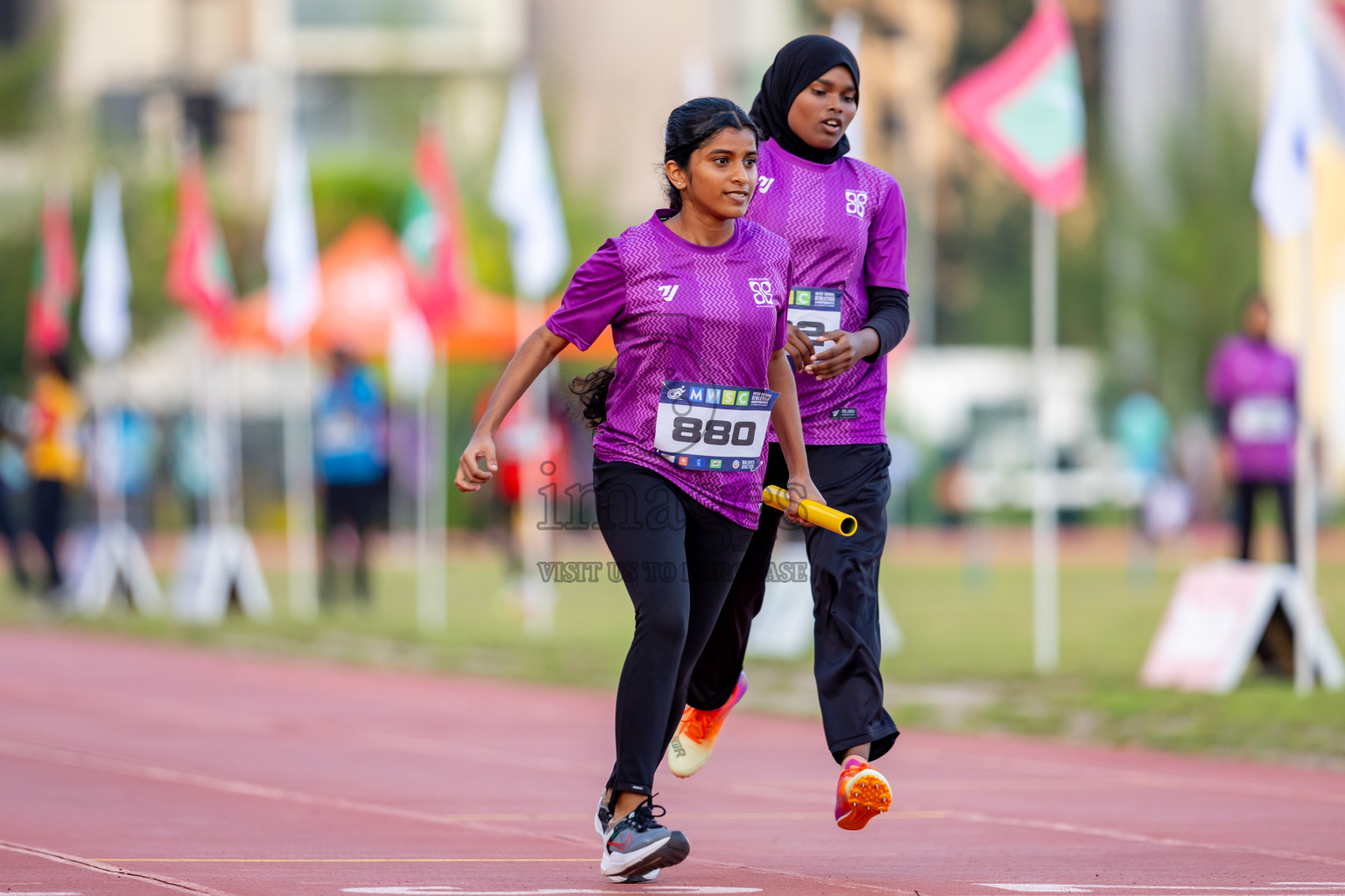 Day 4 of MWSC Interschool Athletics Championships 2024 held in Hulhumale Running Track, Hulhumale, Maldives on Tuesday, 12th November 2024. Photos by: Nausham Waheed / Images.mv