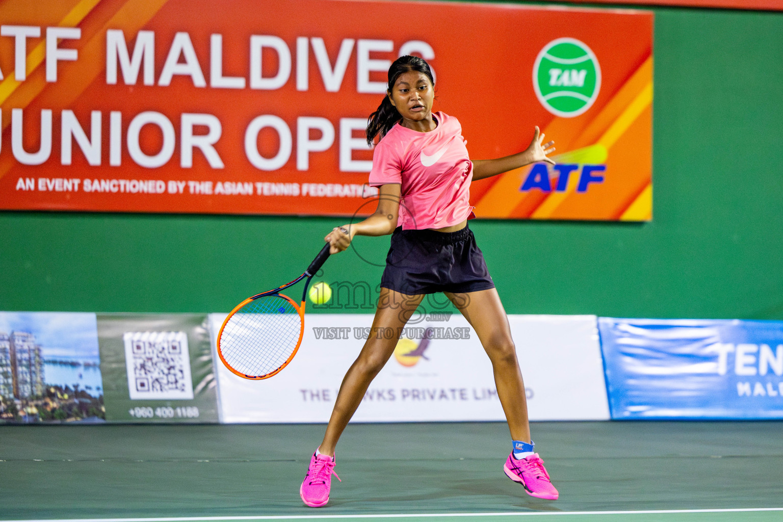 Day 6 of ATF Maldives Junior Open Tennis was held in Male' Tennis Court, Male', Maldives on Tuesday, 17th December 2024. Photos: Nausham Waheed/ images.mv