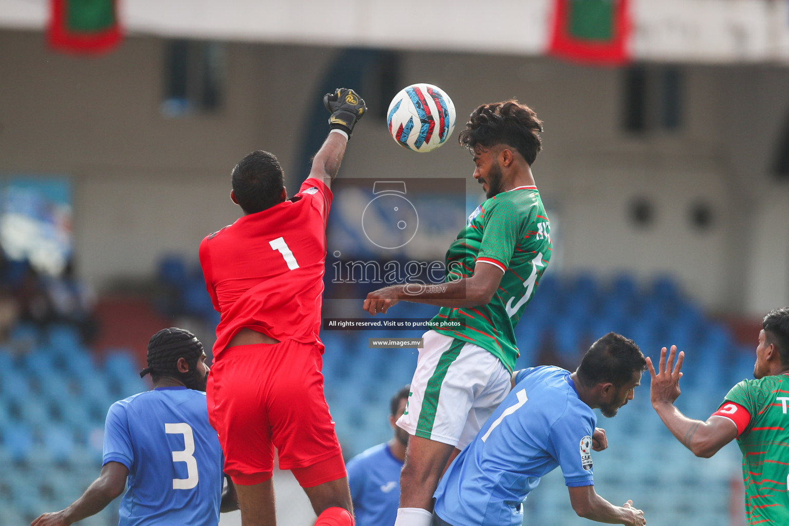 Bangladesh vs Maldives in SAFF Championship 2023 held in Sree Kanteerava Stadium, Bengaluru, India, on Saturday, 25th June 2023. Photos: Nausham Waheed, Hassan Simah / images.mv