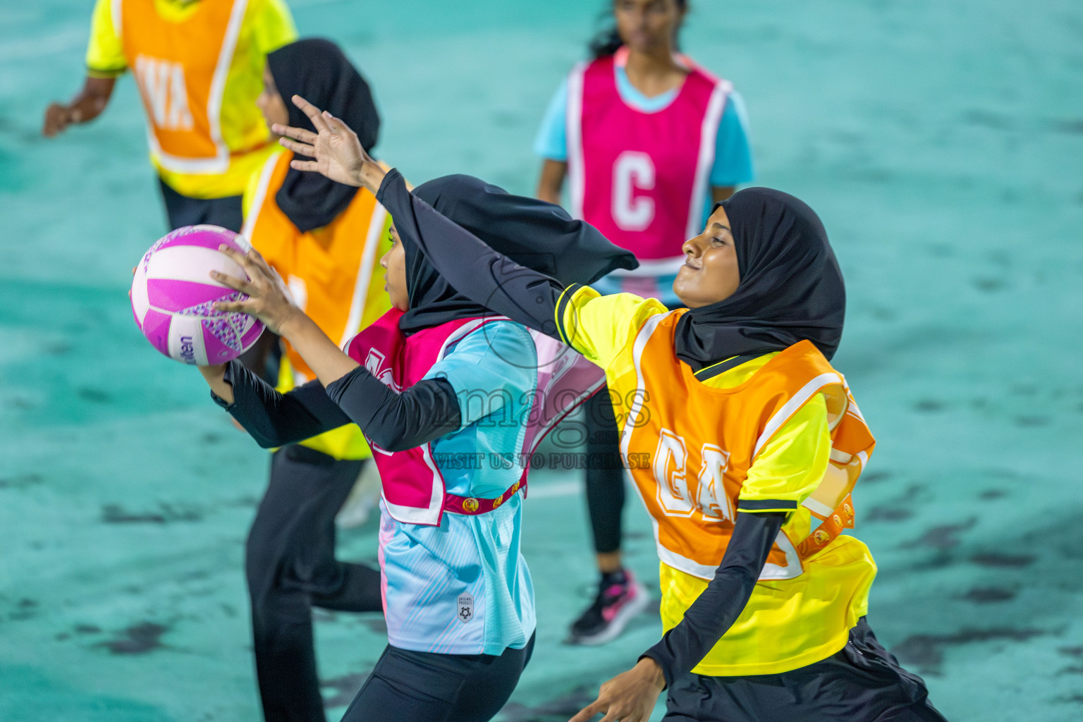 KYRC vs Youth United Sports Club in Division 1 of of National Netball Tournament 2025 held in Ekuveni Netball Court at Male', Maldives on Thursday, 22nd May 2025. Photos: Mohamed Mahfooz Moosa / images.mv