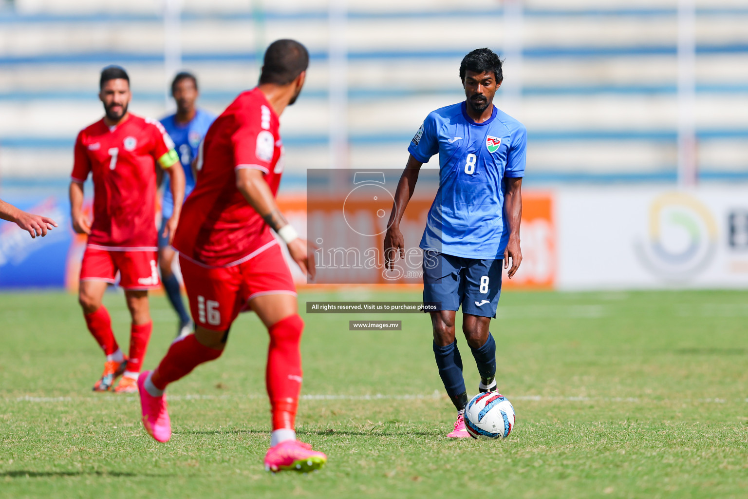 Lebanon vs Maldives in SAFF Championship 2023 held in Sree Kanteerava Stadium, Bengaluru, India, on Tuesday, 28th June 2023. Photos: Nausham Waheed, Hassan Simah / images.mv