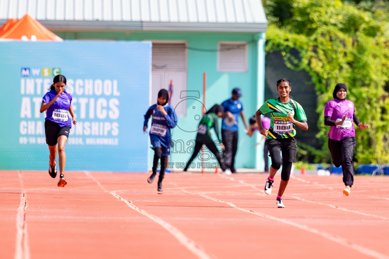 Day 3 of MWSC Interschool Athletics Championships 2024 held in Hulhumale Running Track, Hulhumale, Maldives on Monday, 11th November 2024. 
Photos by: Hassan Simah / Images.mv