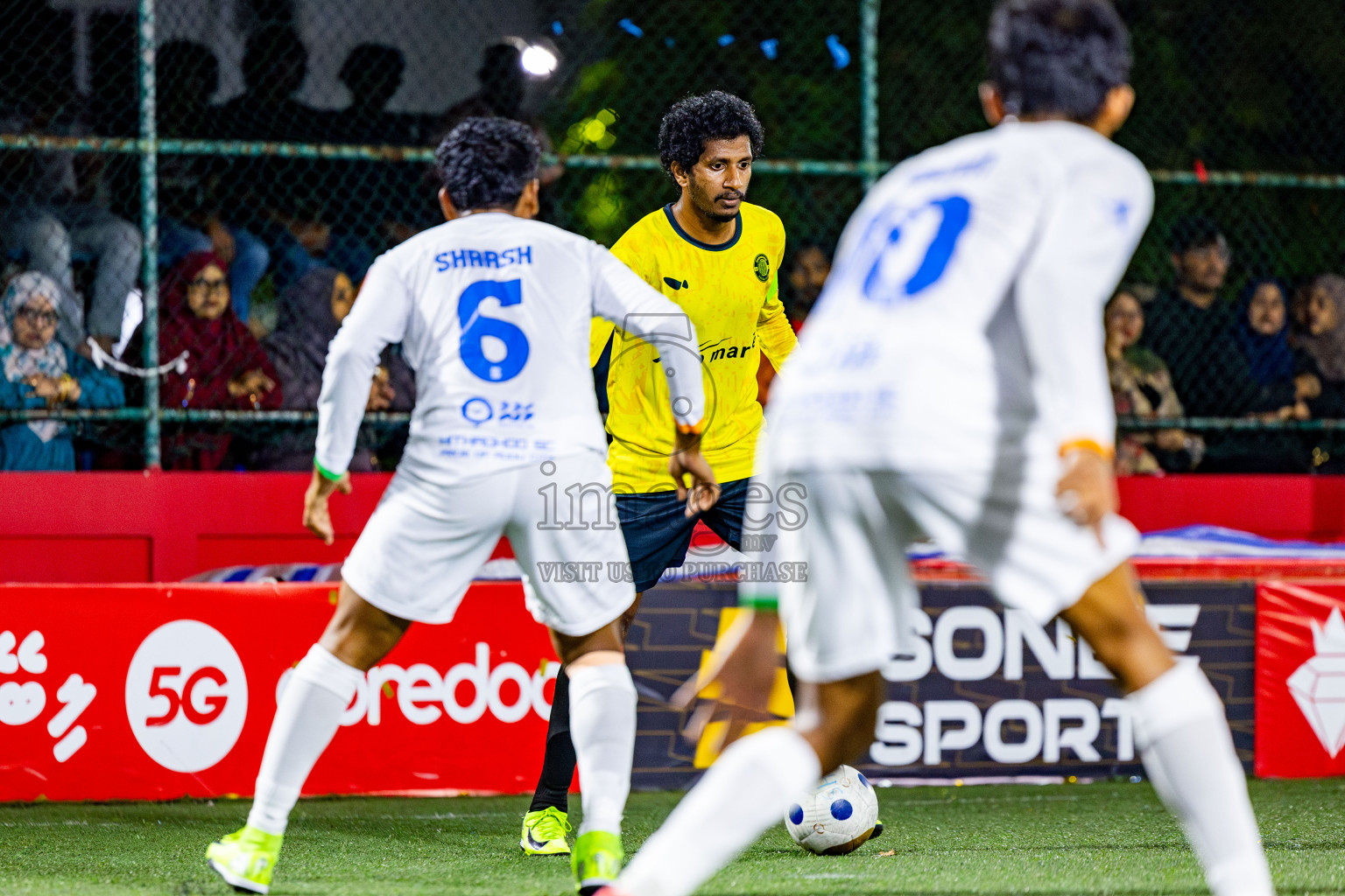 Gdh Gadhdhoo vs S Hithadhoo in zone round Day 30 of Golden Futsal Challenge 2025 was held on Monday , 3rd February 2025, in Hulhumale', Maldives. Photos: Nausham Waheed / images.mv
