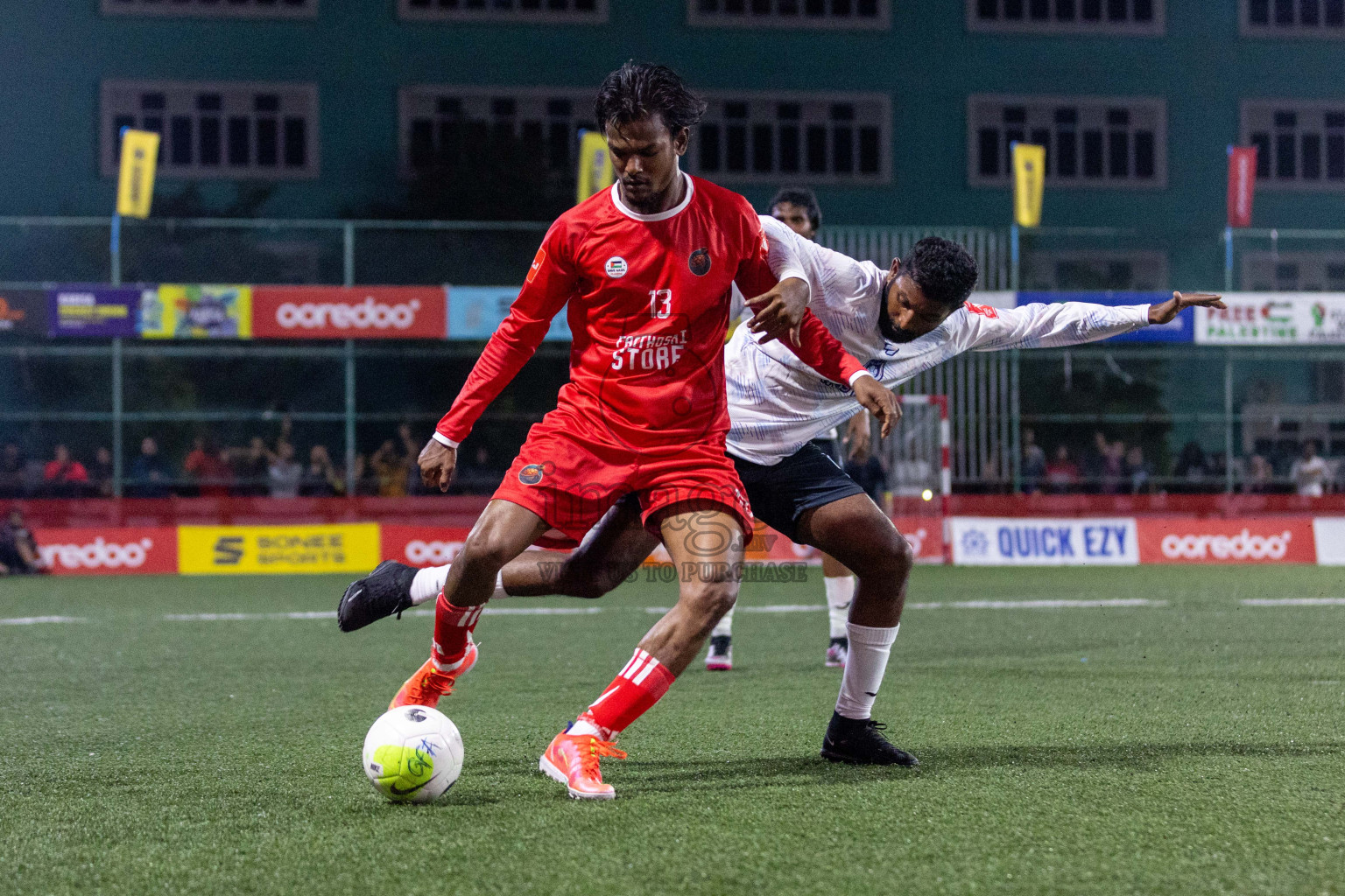 F Dharanboodhoo vs F Nilandhoo in Day 17 of Golden Futsal Challenge 2024 was held on Wednesday, 31st January 2024, in Hulhumale', Maldives Photos: Nausham Waheed / images.mv