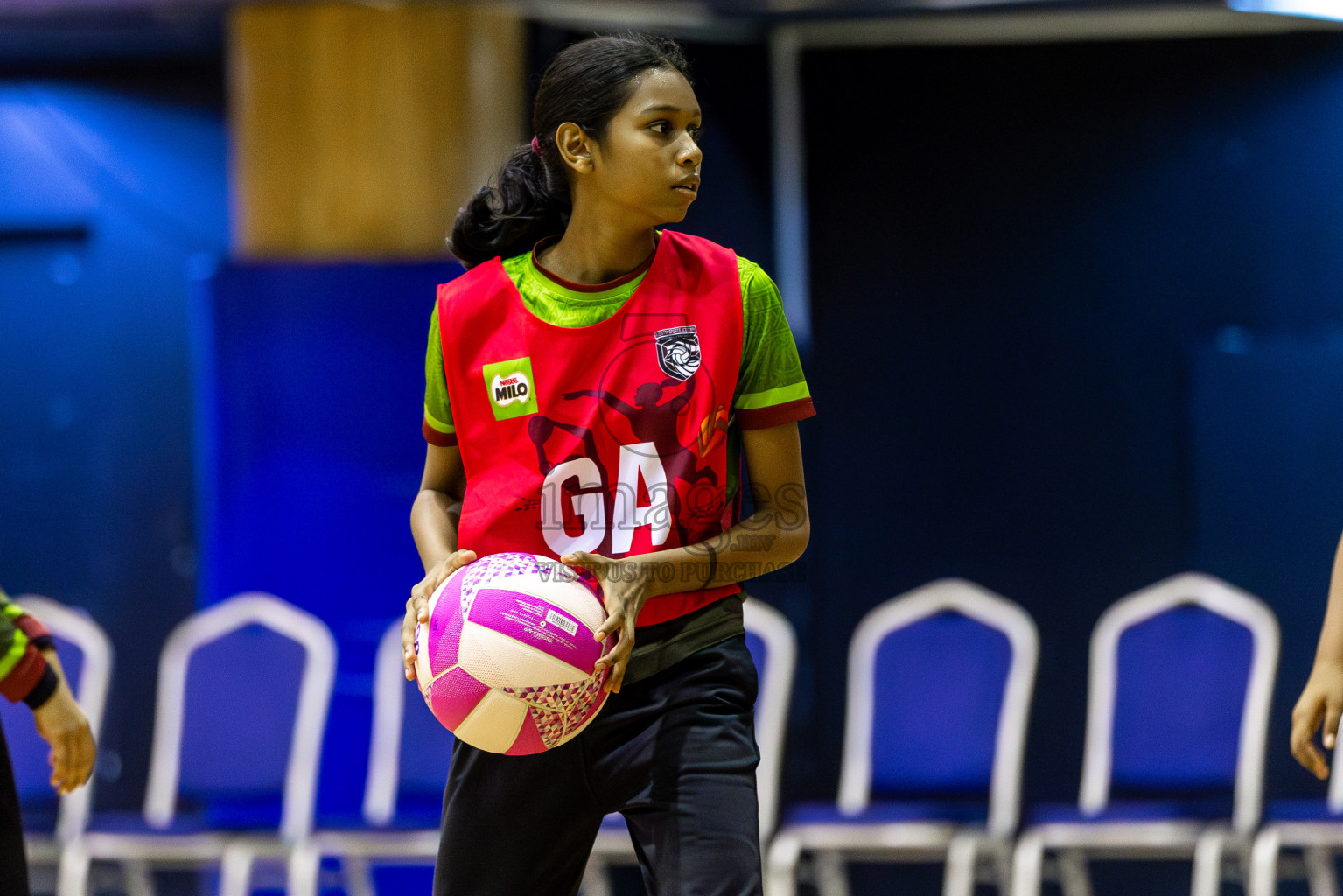 Fionti SC vs Netkids A  in Day 6 of 3rd Netball Junior Championship, held at Social Center on Friday 24th January 2025 . Photos: Shuu Abdul Sattar / images.mv