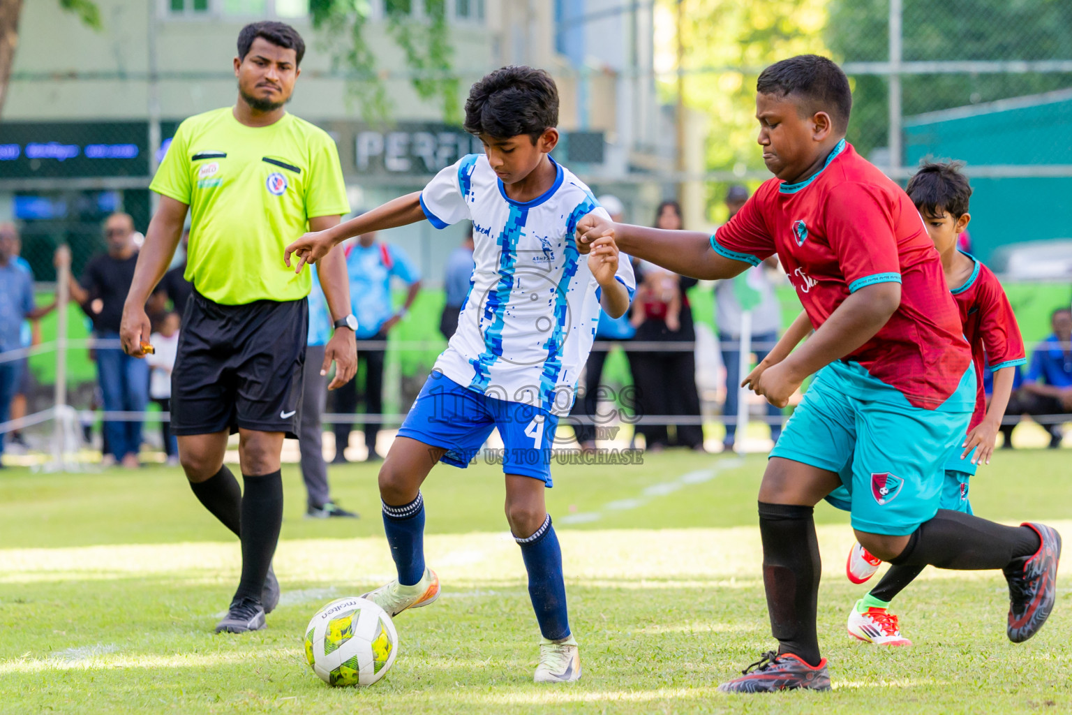 Day 1 of MILO Academy Championship 2025 (U-12) was held at Henveiru Stadium in Male', Maldives on Thursday, 1st May 2025. Photos: Nausham Waheed / images.mv