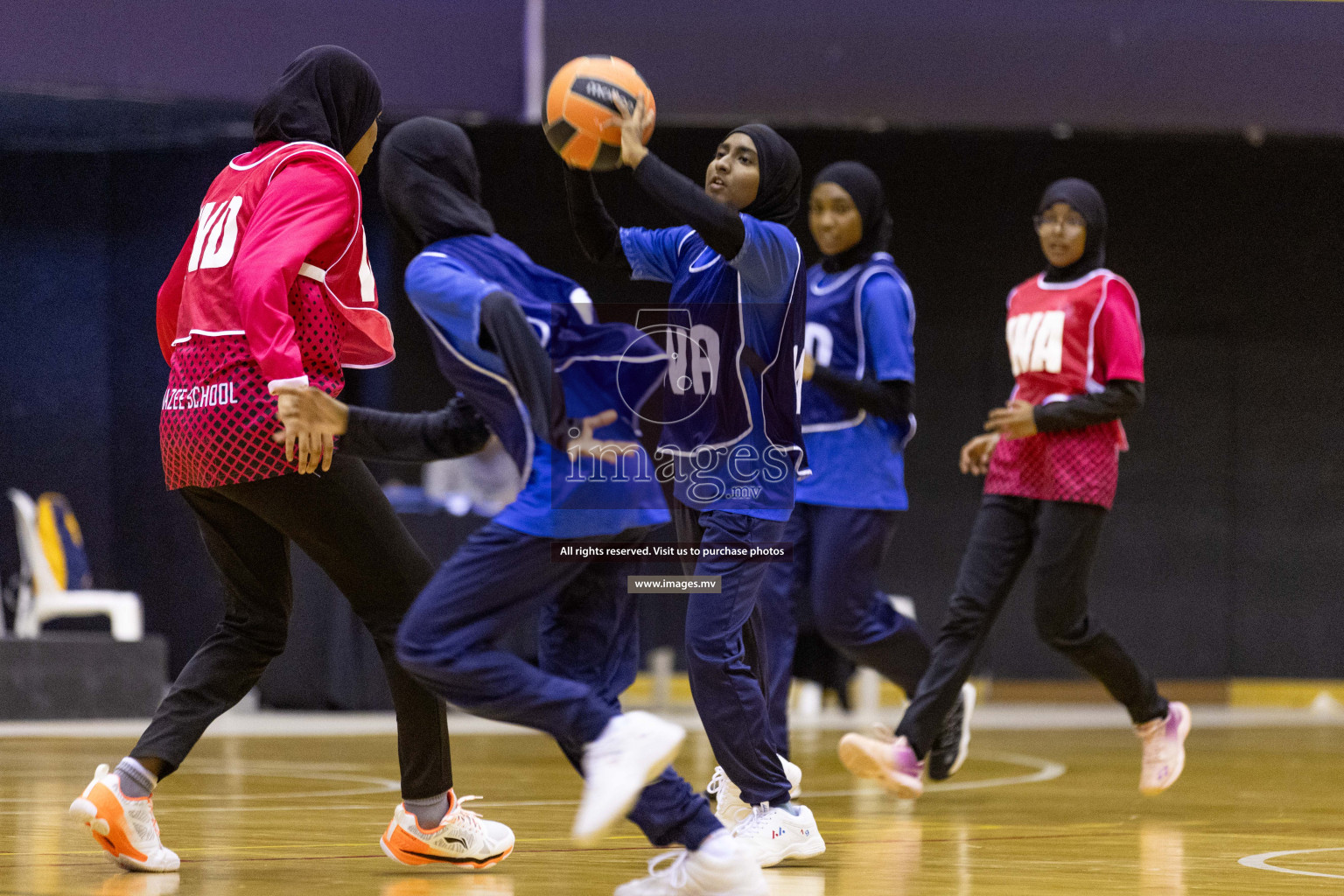 Day6 of 24th Interschool Netball Tournament 2023 was held in Social Center, Male', Maldives on 1st November 2023. Photos: Nausham Waheed / images.mv