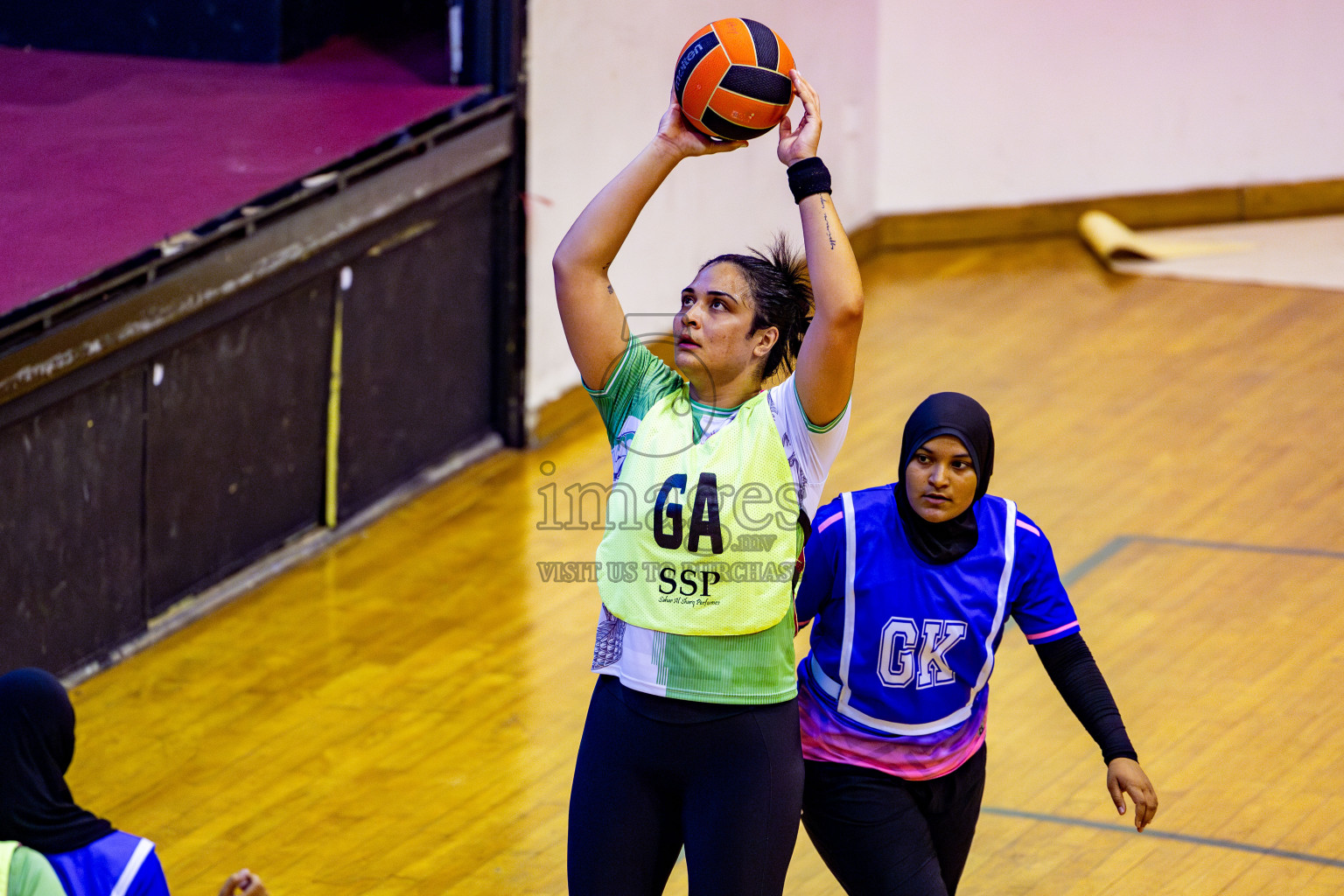 Kulhudhuffushi Youth & Recreation Club vs Sports Club Shining Star in Day 3 of 21st National Netball Tournament was held in Social Canter at Male', Maldives on Saturday, 18th May 2024. Photos: Nausham Waheed / images.mv