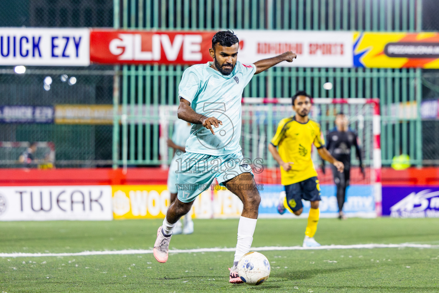 Lh Hinnavaru vs Lh Naifaru in Day 15 of Golden Futsal Challenge 2025 was held on Sunday, 19th January 2025, in Hulhumale', Maldives. Photos: Nausham Waheed / images.mv