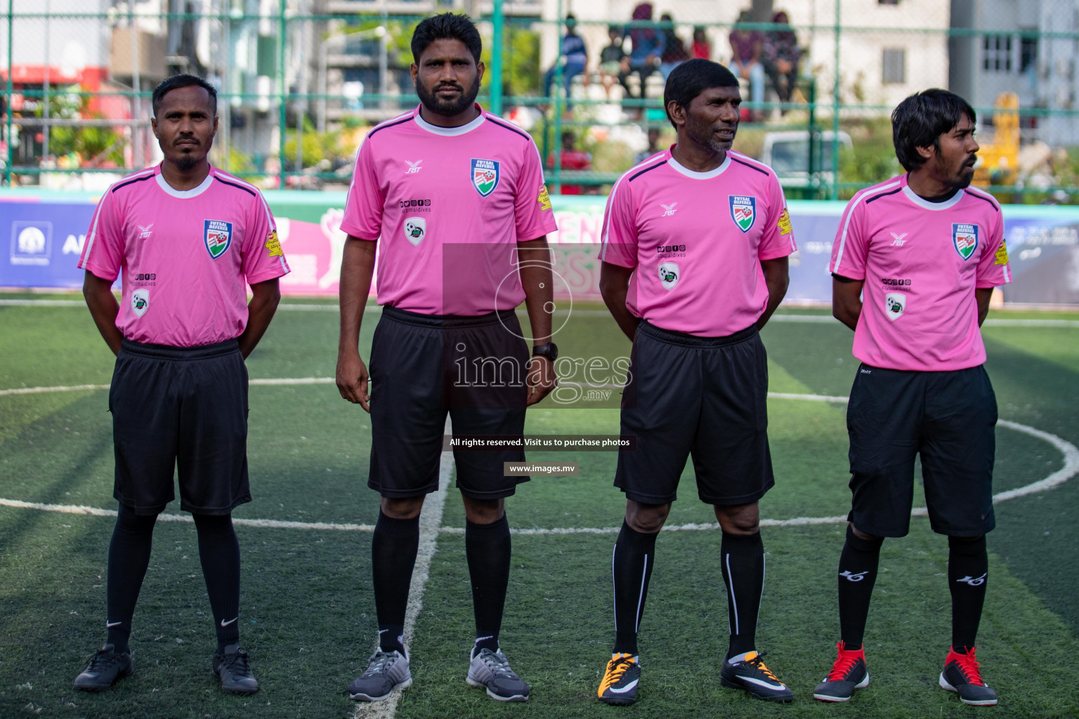 Maldives Ports Limited vs Dhivehi Sifainge Club in the semi finals of 18/30 Women's Futsal Fiesta 2019 on 27th April 2019, held in Hulhumale