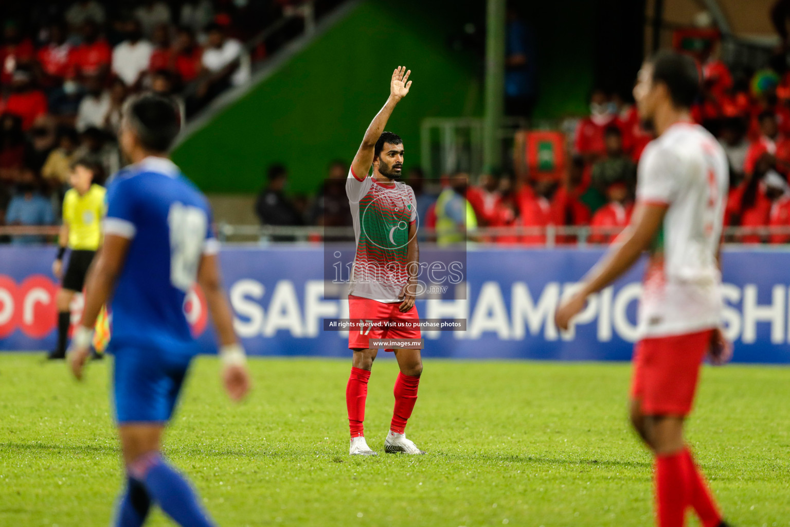 Maldives vs Nepal in SAFF Championship 2021 held on 1st October 2021 in Galolhu National Stadium, Male', Maldives