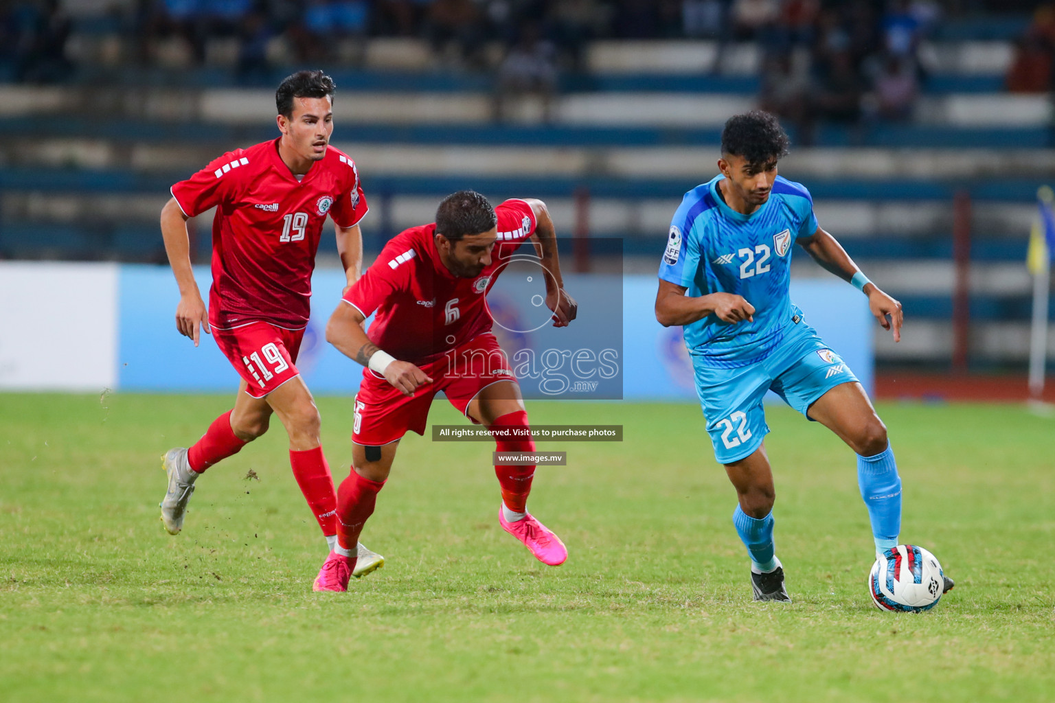 Lebanon vs India in the Semi-final of SAFF Championship 2023 held in Sree Kanteerava Stadium, Bengaluru, India, on Saturday, 1st July 2023. Photos: Nausham Waheed, Hassan Simah / images.mv