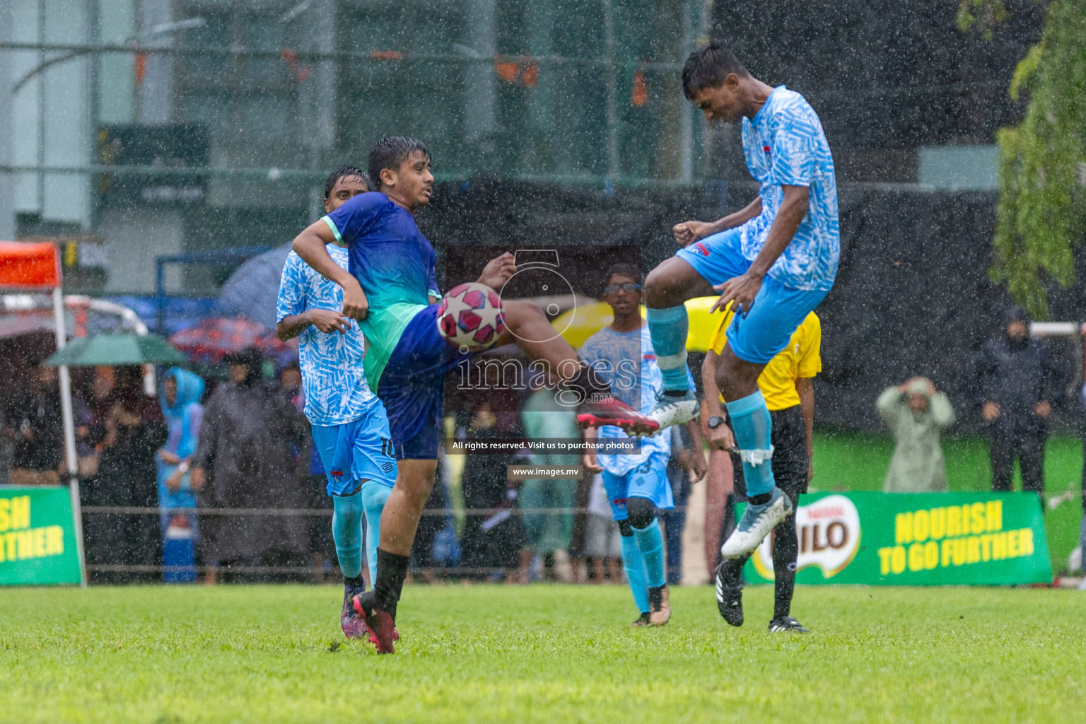 Day 1 of MILO Academy Championship 2023 (u14) was held in Henveyru Stadium Male', Maldives on 3rd November 2023. Photos: Nausham Waheed / images.mv