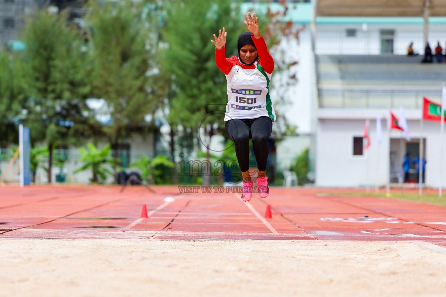 Day 1 of MWSC Interschool Athletics Championships 2024 held in Hulhumale Running Track, Hulhumale, Maldives on Saturday, 9th November 2024. 
Photos by: Ismail Thoriq, Hassan Simah / Images.mv