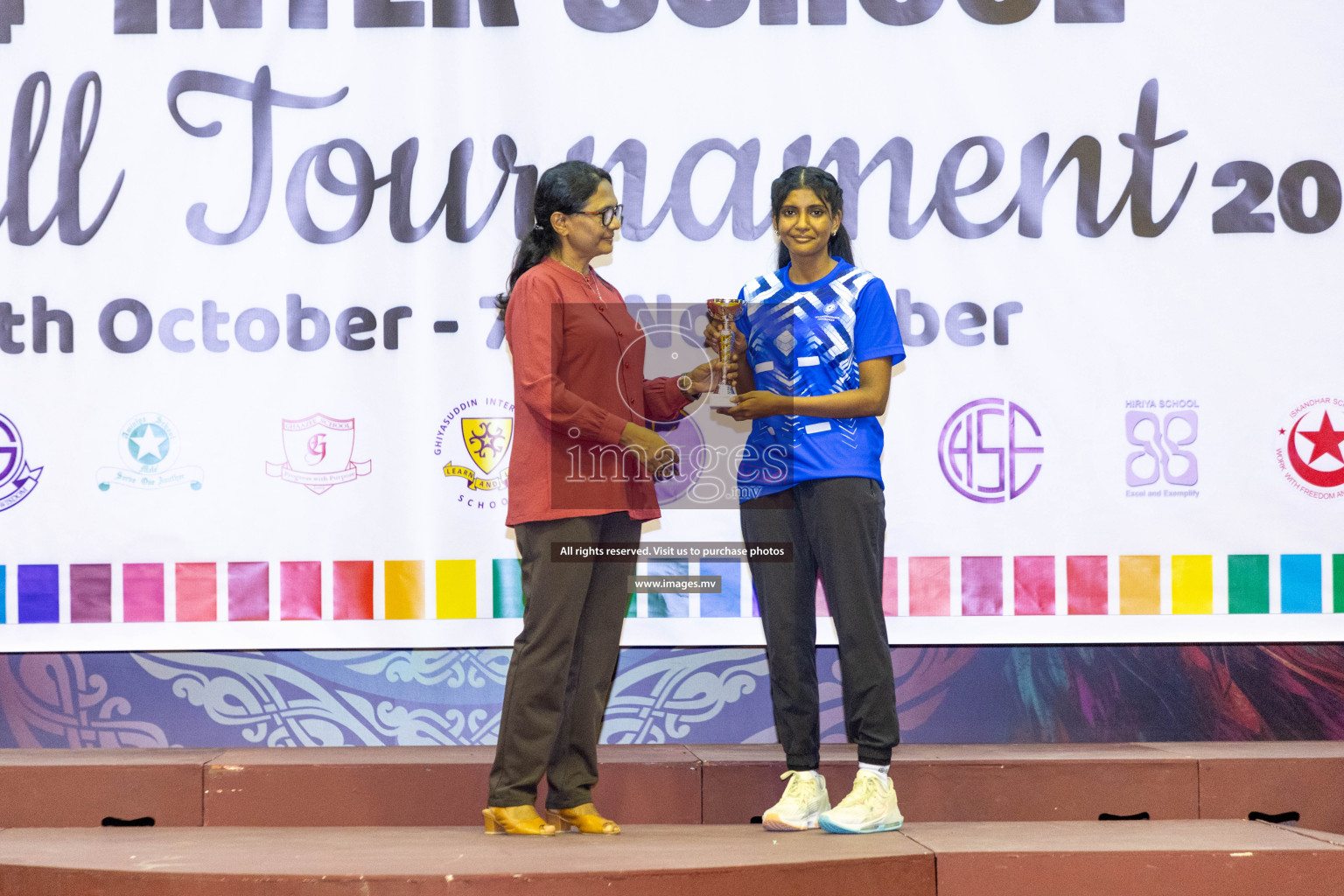 Final of 24th Interschool Netball Tournament 2023 was held in Social Center, Male', Maldives on 7th November 2023. Photos: Nausham Waheed / images.mv