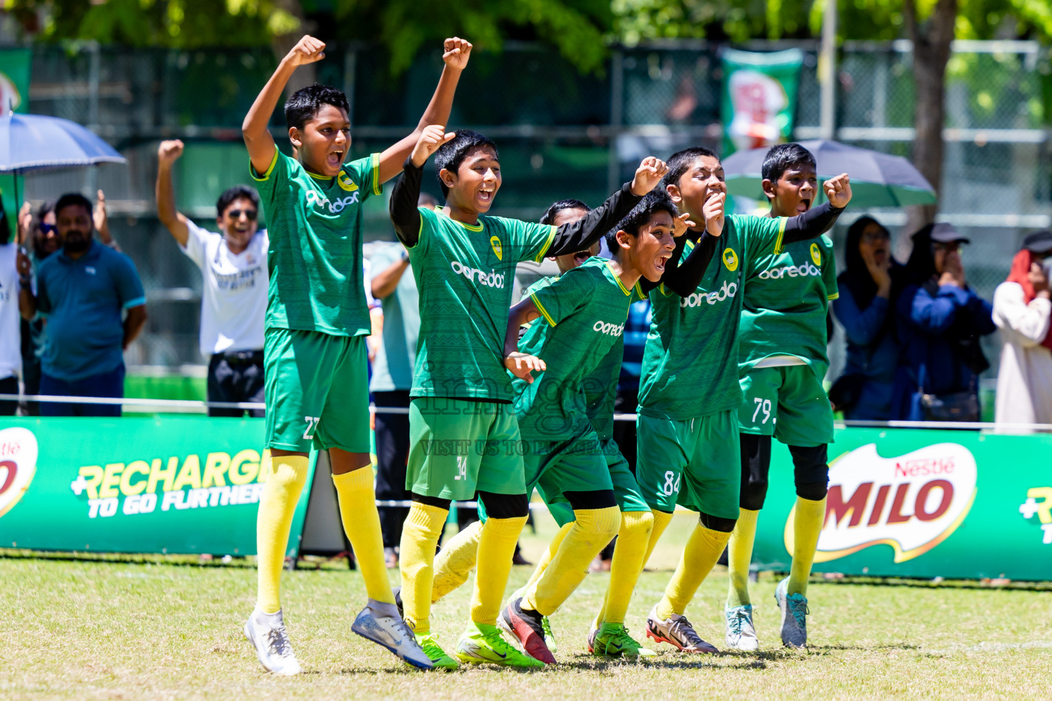 Day 3 of MILO Academy Championship 2025 (U-12) was held at Henveiru Stadium in Male', Maldives on Saturday, 3rd May 2025. Photos: Nausham Waheed / images.mv
