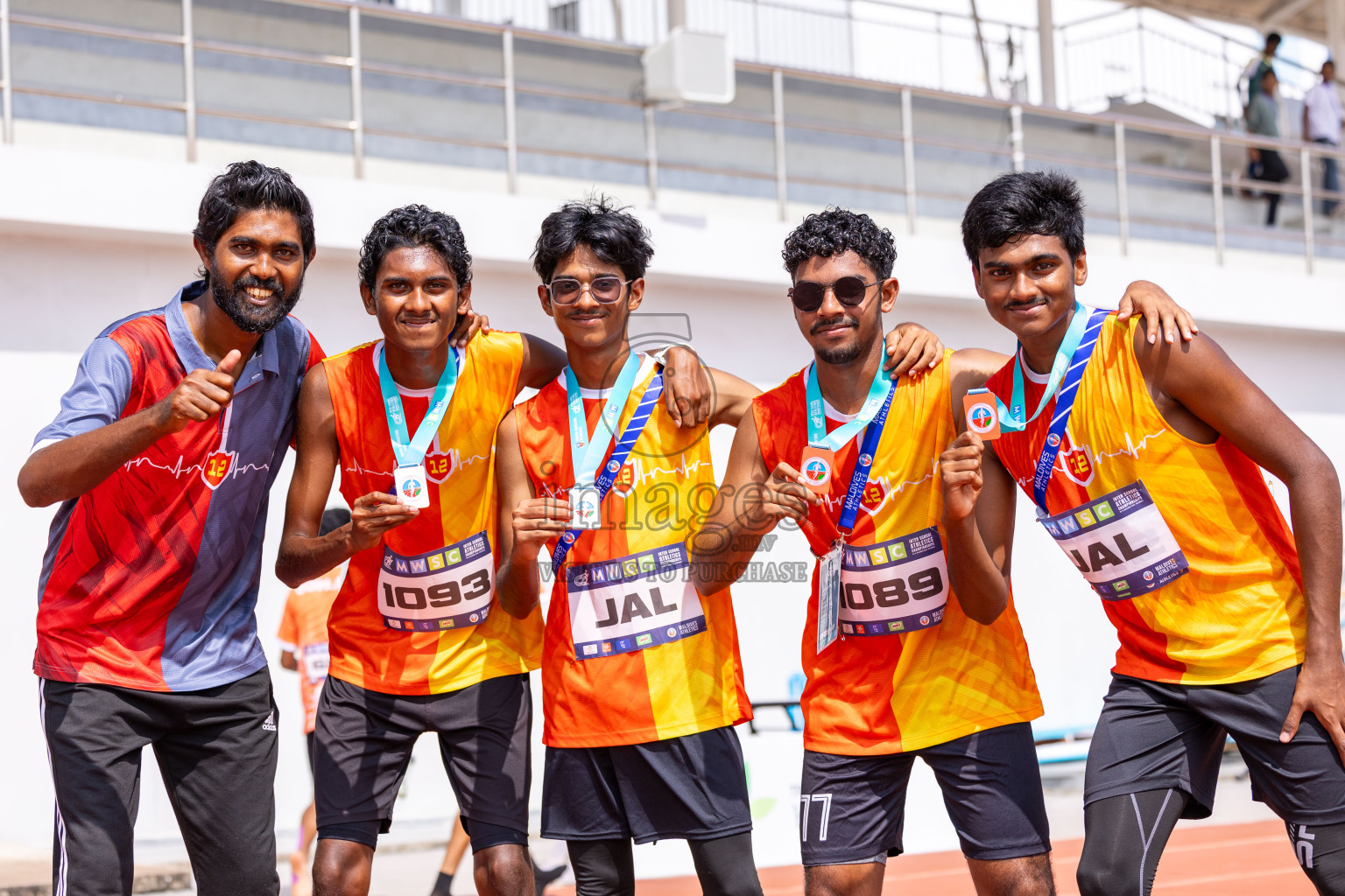 Day 6 of MWSC Interschool Athletics Championships 2024 held in Hulhumale Running Track, Hulhumale, Maldives on Thursday, 14th November 2024. Photos by: Ismail Thoriq / Images.mv