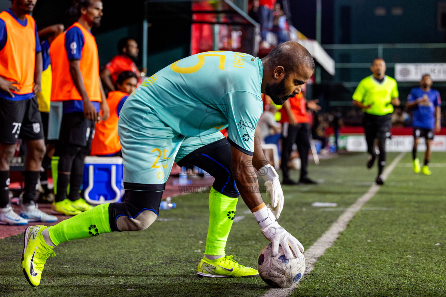 HA Vashafaru vs HDh Naivaadhoo in zone round on Day 31 of Golden Futsal Challenge 2025 was held on Tuesday , 4th February 2025, in Hulhumale', Maldives. Photos: Nausham Waheed / images.mv