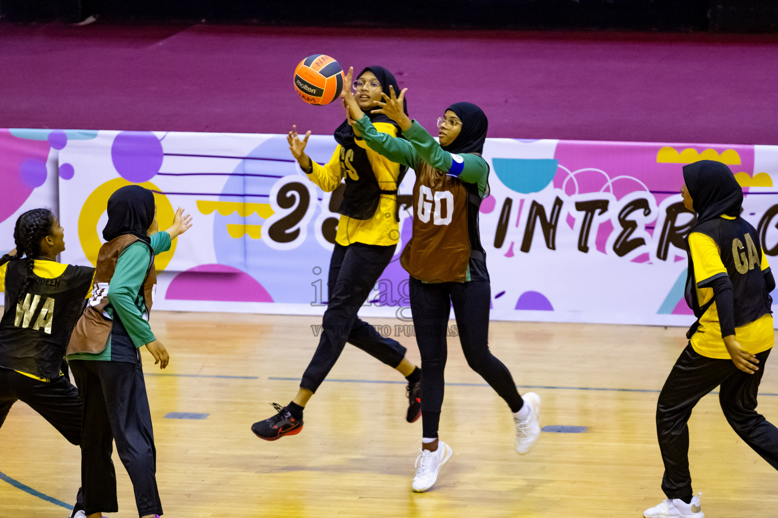 Day 1 of 25th Milo Inter-School Netball Tournament was held in Social Center at Male', Maldives on Thursday, 8th August 2024. Photos: Nausham Waheed / images.mv