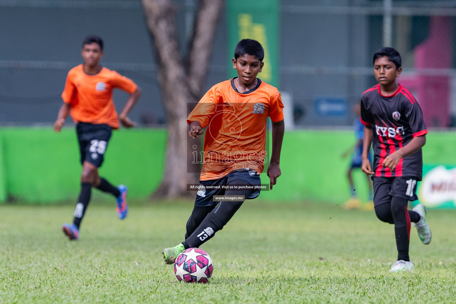 Day 1 of MILO Academy Championship 2023 (u14) was held in Henveyru Stadium Male', Maldives on 3rd November 2023. Photos: Nausham Waheed / images.mv