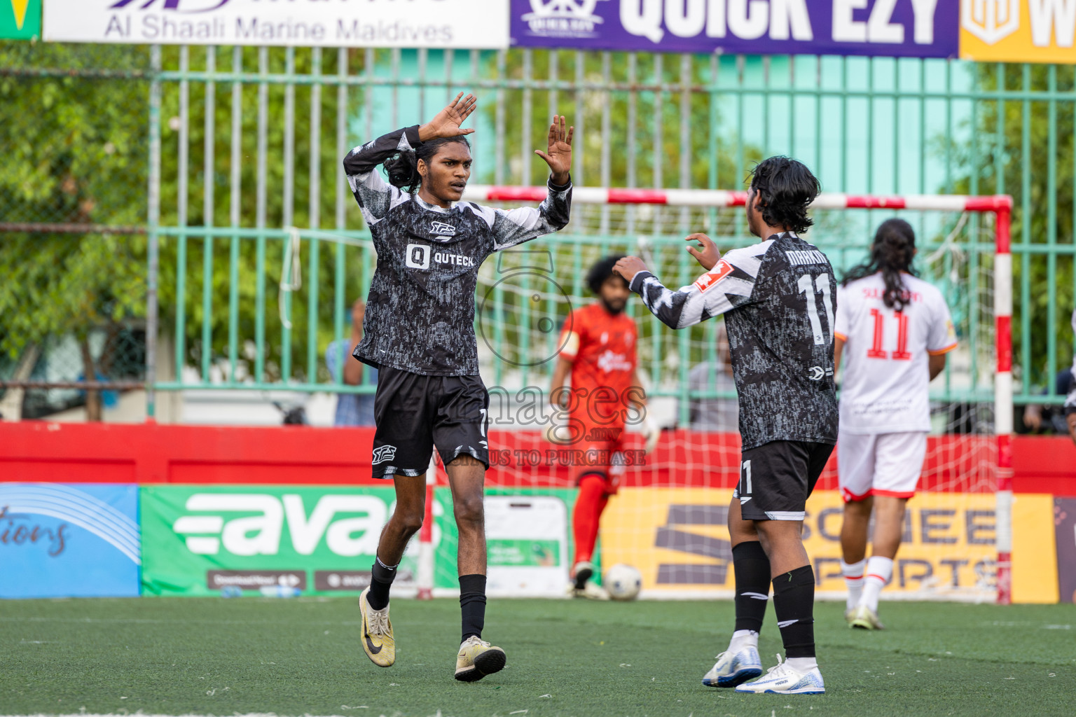 F Feeali vs F Magoodhoo in Day 12 of Golden Futsal Challenge 2025 was held on Thursday, 16th January 2025, in Hulhumale', Maldives Photos: Ismail Thoriq / images.mv