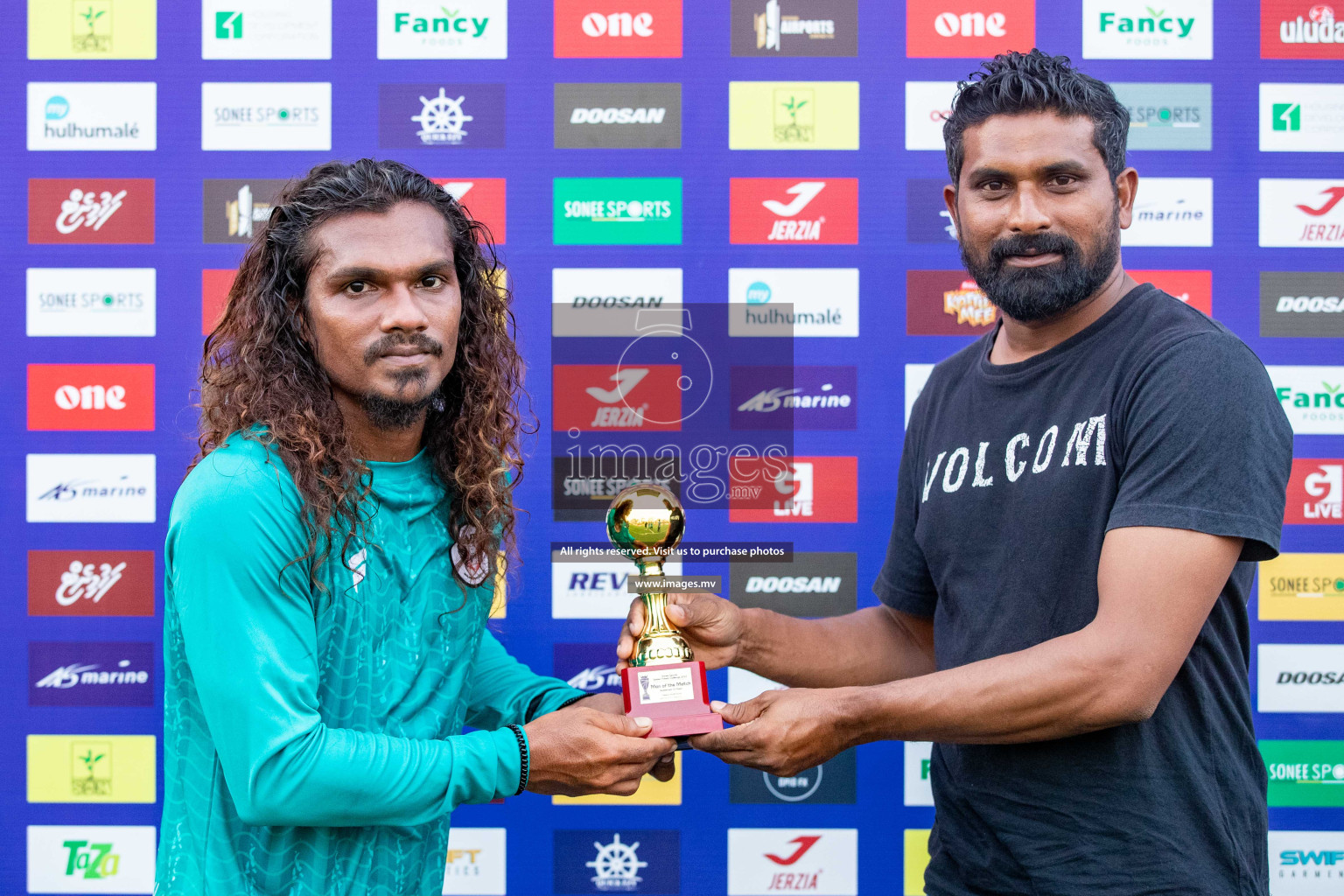 M. Naalaafushi vs M. Mulak in Day 6 of Golden Futsal Challenge 2023 on 10 February 2023 in Hulhumale, Male, Maldives