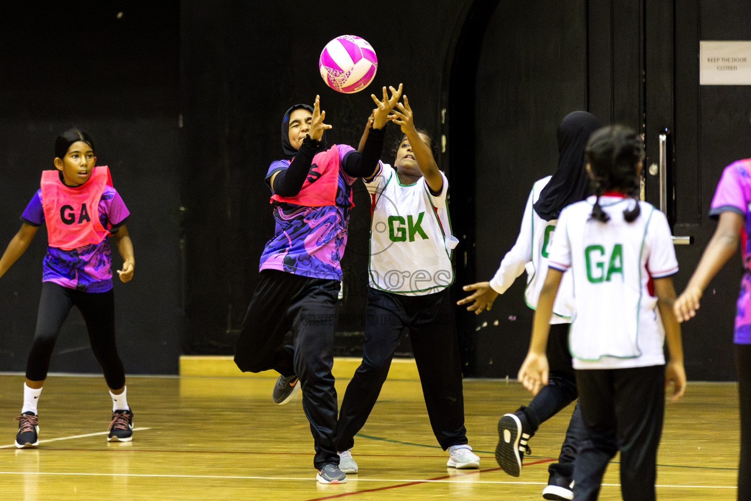 NSA B vs Net Queens Day 6  of 3rd Netball Junior Championship, held at Social Center on Friday 24th January 2025 . Photos: Shuu Abdul Sattar / images.mv