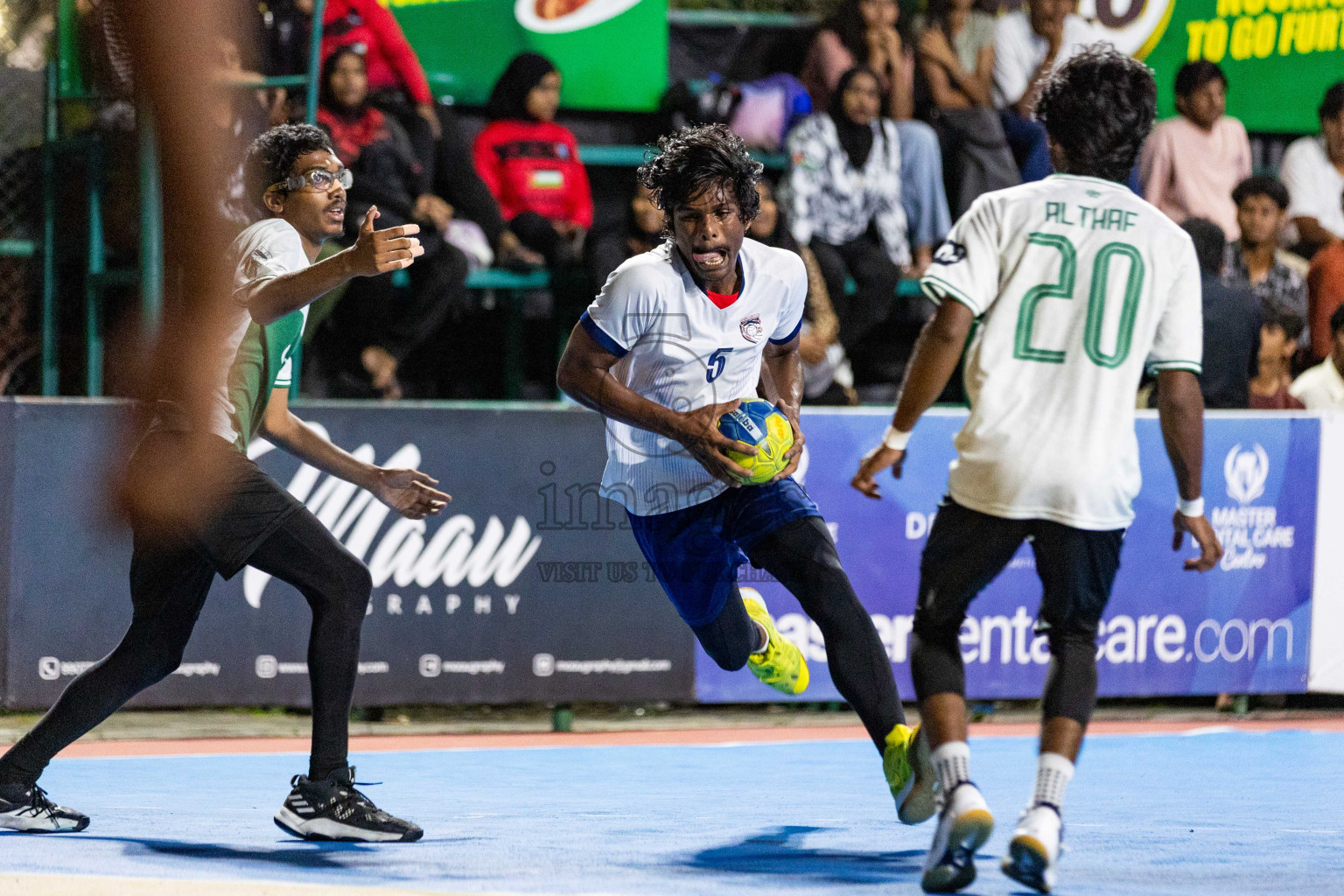 Day 19 of 10th National Handball Tournament 2023, held in Handball ground, Male', Maldives on Tuesday, 19th December 2023 Photos: Nausham Waheed/ Images.mv