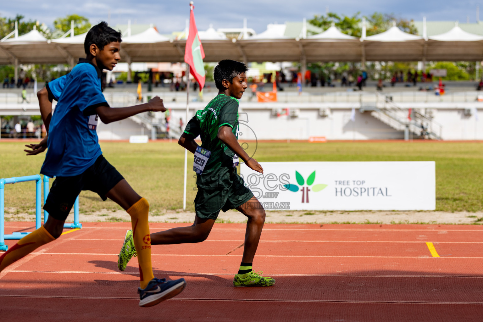 Day 2 of MWSC Interschool Athletics Championships 2024 held in Hulhumale Running Track, Hulhumale, Maldives on Sunday, 10th November 2024. 
Photos by: Hassan Simah / Images.mv