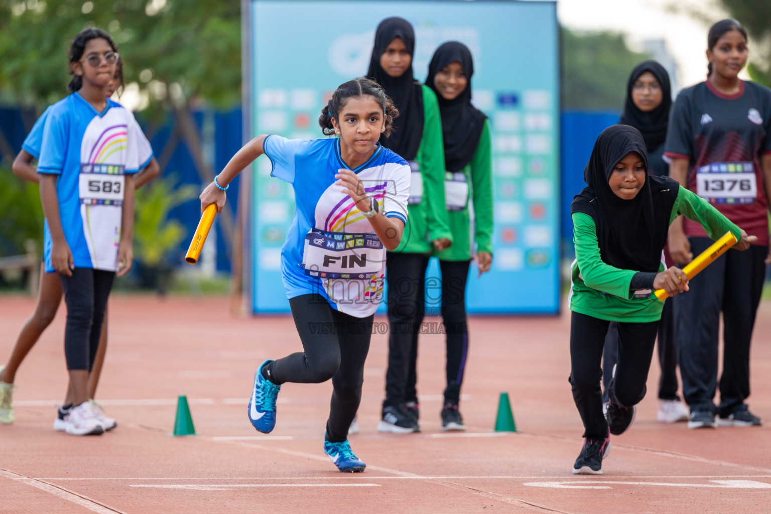 Day 5 of MWSC Interschool Athletics Championships 2024 held in Hulhumale Running Track, Hulhumale, Maldives on Wednesday, 13th November 2024. Photos by: Ismail Thoriq / Images.mv