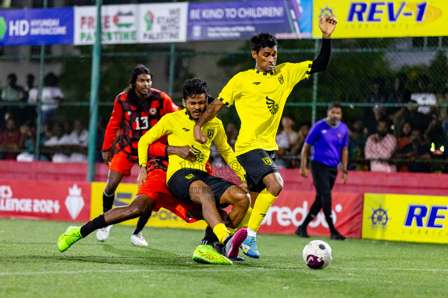 Lh Naifaru vs Lh Hinnavaru in Day 24 of Golden Futsal Challenge 2024 was held on Wednesday  , 7th February 2024 in Hulhumale', Maldives Photos: Nausham Waheed / images.mv