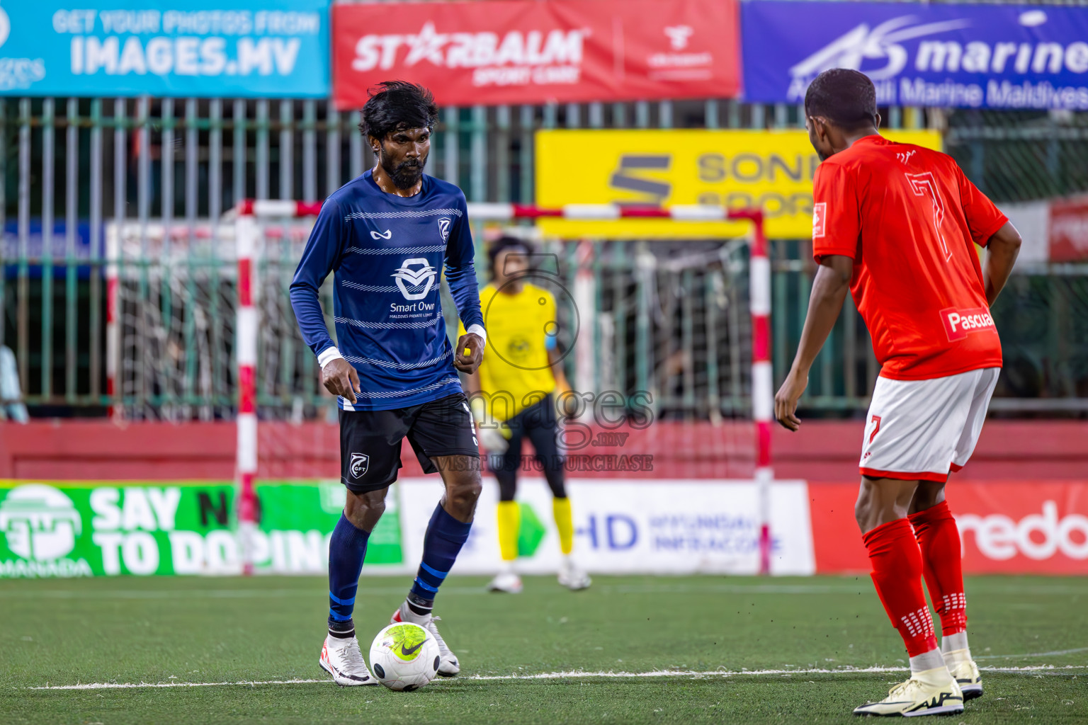 K Gaafaru vs B Eydhafushi in Zone 3 Final on Day 38 of Golden Futsal Challenge 2024 which was held on Friday, 23rd February 2024, in Hulhumale', Maldives Photos: Ismail Thoriq / images.mv