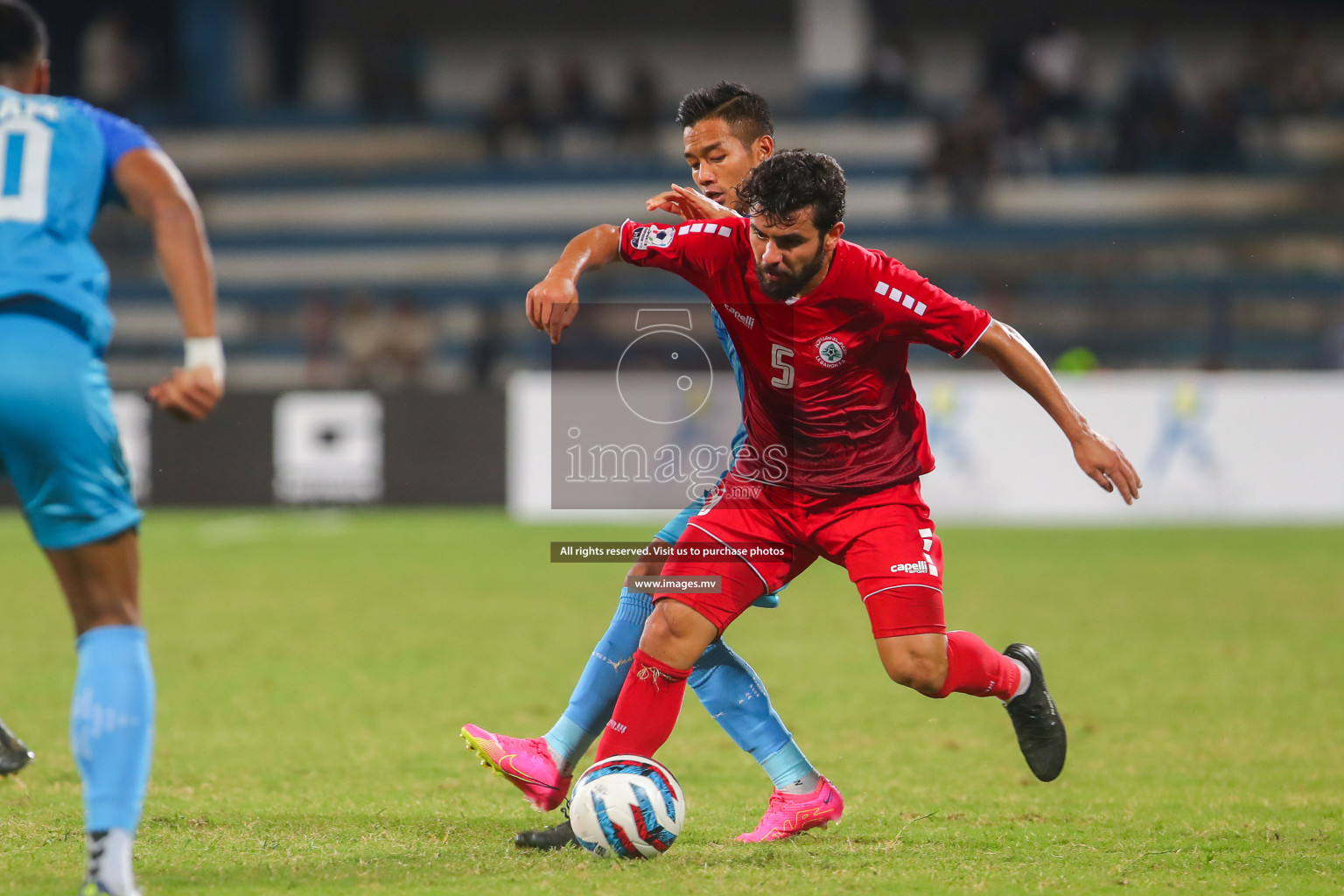 Lebanon vs India in the Semi-final of SAFF Championship 2023 held in Sree Kanteerava Stadium, Bengaluru, India, on Saturday, 1st July 2023. Photos: Hassan Simah / images.mv