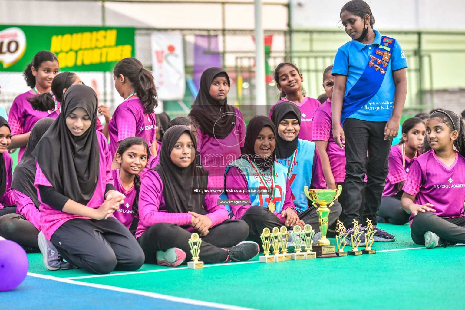 Final of Junior Netball Championship 2022 held in Male', Maldives on 19th March 2022. Photos by Nausham Waheed