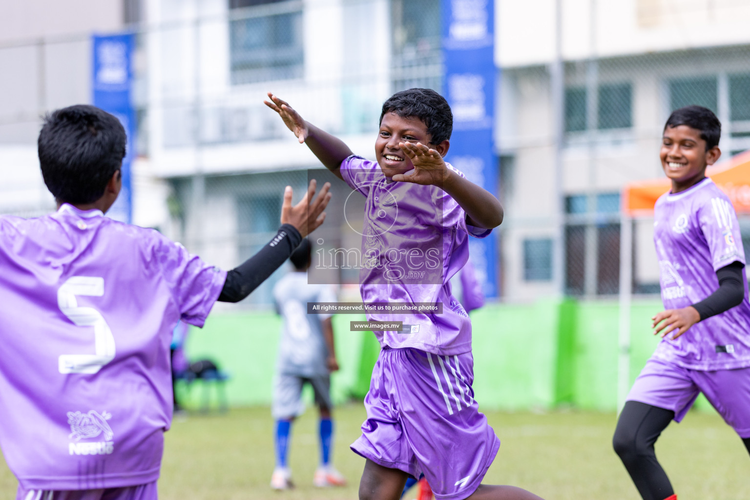 Day 2 of Nestle kids football fiesta, held in Henveyru Football Stadium, Male', Maldives on Thursday, 12th October 2023 Photos: Nausham Waheed/ Shuu Abdul Sattar Images.mv