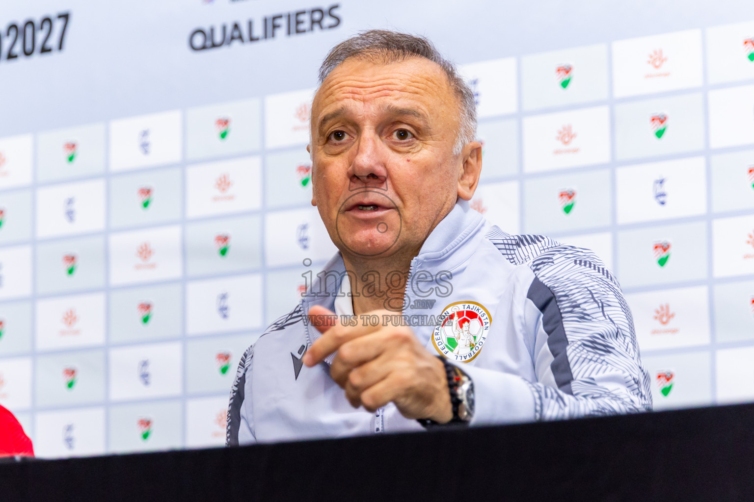 Final Pre-Match Press Conference of AFC Asian Cup Saudi Arabia 2027 Qualifiers -Maldives vs Tajikistan was held at National Stadium in Male', Maldives on Monday, 13th October 2025. Photos: Nausham Waheed / images.mv
