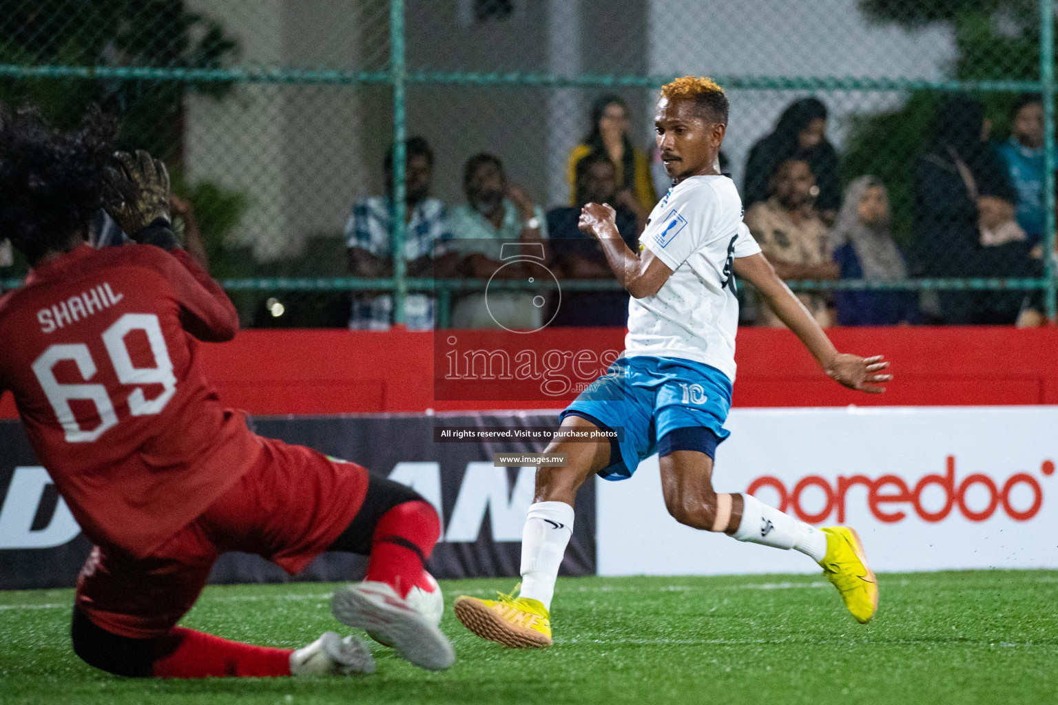 HDh. Finey vs Hdh. Makunudhoo in Day 3 of Golden Futsal Challenge 2023 on 07 February 2023 in Hulhumale, Male, Maldives