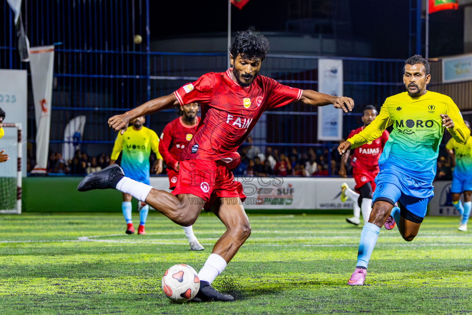 Eydhafushi vs Kihaadhoo in Day 2 of Better in Baa Futsal Fiesta 2025 Men's division held in B. Eydhafushi, Maldives on Thursday, 6th November 2025. Photos: Nausham Waheed / images.mv