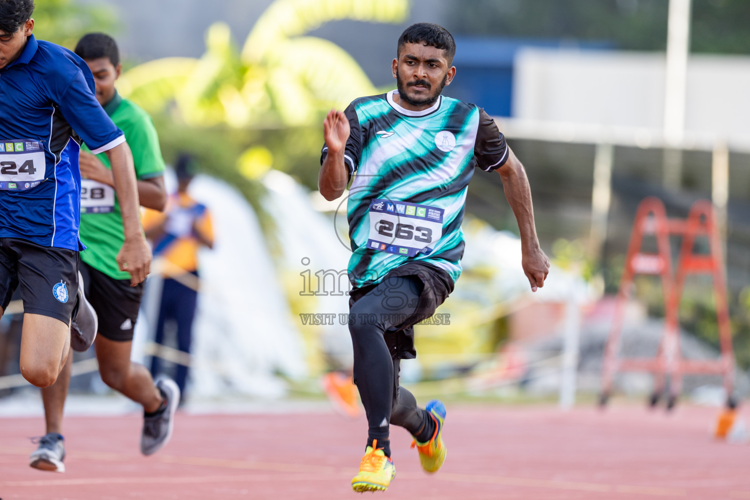 Day 1 of MWSC Interschool Athletics Championships 2024 held in Hulhumale Running Track, Hulhumale, Maldives on Saturday, 9th November 2024. Photos by: Ismail Thoriq / Images.mv